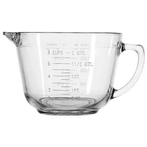 2 Litre Glass Batter Bowl/Jug, Pack of 4 2 Litre Glass Batter Bowl/Jug, Pack of 4