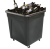 Bottle Skip with 2Inch Caster Wheels, Black Bottle Skip with 2Inch Caster Wheels, Black