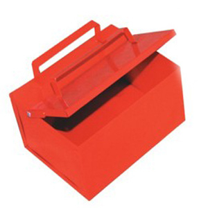 Ash/Cigarette Saftey Collecting Bin, Self Closing, Red