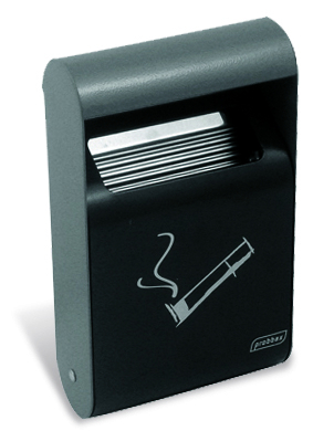 Wall Mounted Ashtray 1.5 Litre Dark Grey with/Liner6.4x15.2x25.5cm