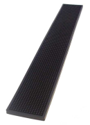 XL Rubber Bar Service Mat, Black, 27"