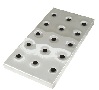 Deluxe Bar Tray, Stainless Steel Effect