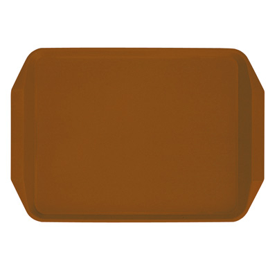 Plastic Tray with Handles, 435x305mm, Brown