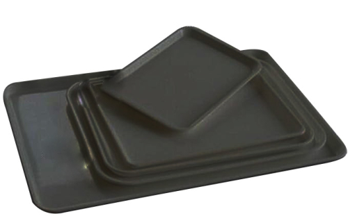 Food Display Tray Black ABS 410 x 300mm Pack of 10