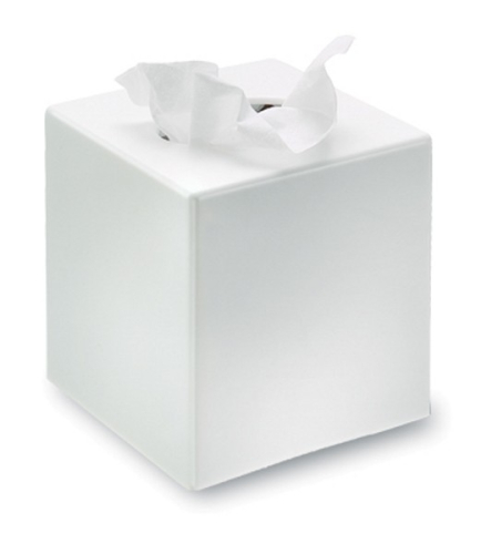 Tissue Box Cube White, Abs