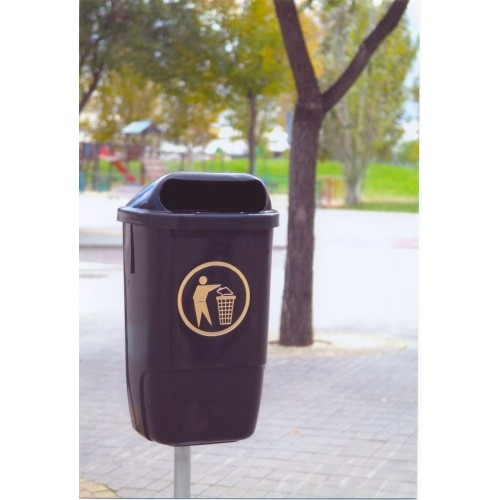 50 Litre Post Mountable Litter Bin (Complete with Fittings)