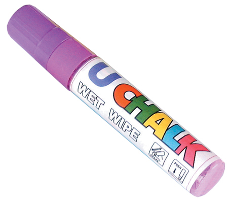 U Chalk Pen, Large Wet Wipe Pen, White