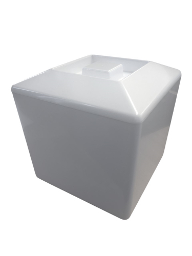 Small Square Ice Bucket, White