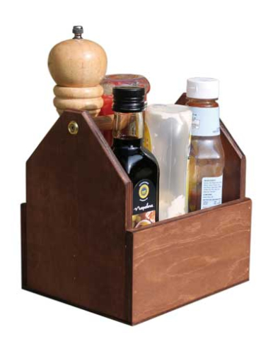 Carry Condiment Holder, Wooden