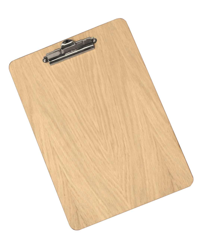 Premium Wooden Clip Board Natural Fixed Clip