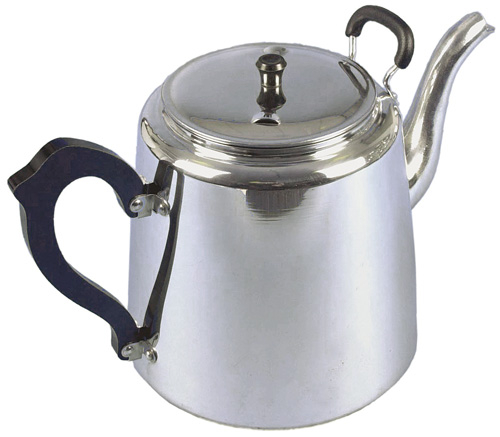 Aluminium Cafe Teapot & Lid 4 Pint 2.3 Litre, Dia 160 mm
