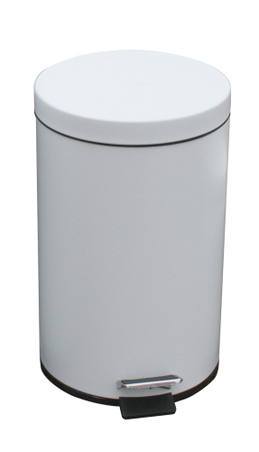 20l Pedal Operated Bin White with Galvanised Liner