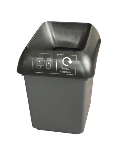 30 Litre Recycling Bin Comp with Blk Lid & Printer Cartr Logo