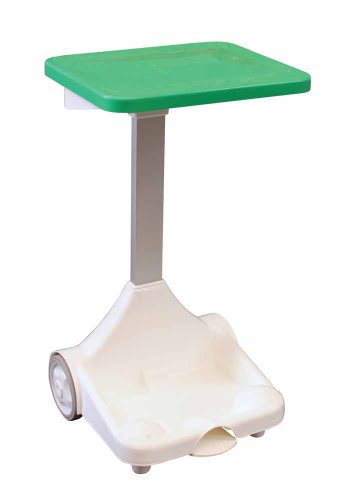 Free Standing Sack Holder, White with Green Lid