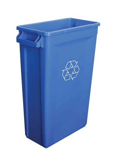 87 Litre Container, with Recycling Logo, Blue