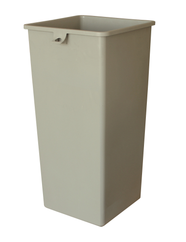 87 Litre Square Recycling Bin with Bag Pull Beige