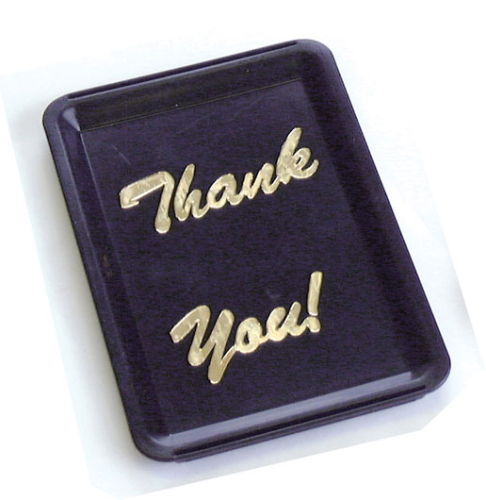 'Thank You' Tip Tray, Black, Pack Of 10