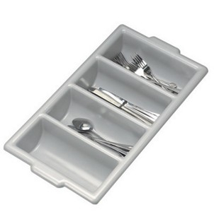 4 Compartment Cutlery Box/Grey