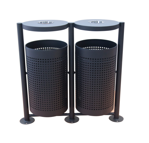 Perforated Steel Street Bin Galvanized Iron Liner Perforated Steel Street Bin Galvanized Iron Liner
