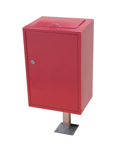 Red Metal Steel Street Bin Galvanized Iron Liner Red Metal Steel Street Bin Galvanized Iron Liner