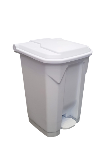 70 Litre All White Step On Container Pack of 4