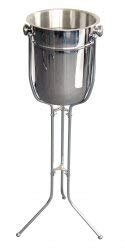 Ice Bucket & Stand, Stainless Steel