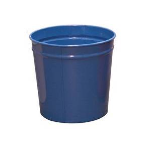 Steel Wastebasket, Circular, Blue