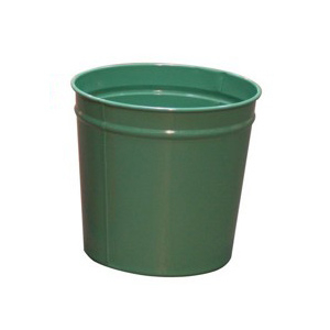 Steel Wastebasket, Circular, Green