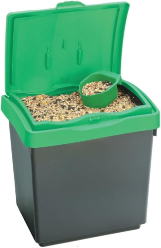30 Litre Dry Bin with Scoop Black Base Green Lid 30 Litre Dry Bin with Scoop Black Base Green Lid